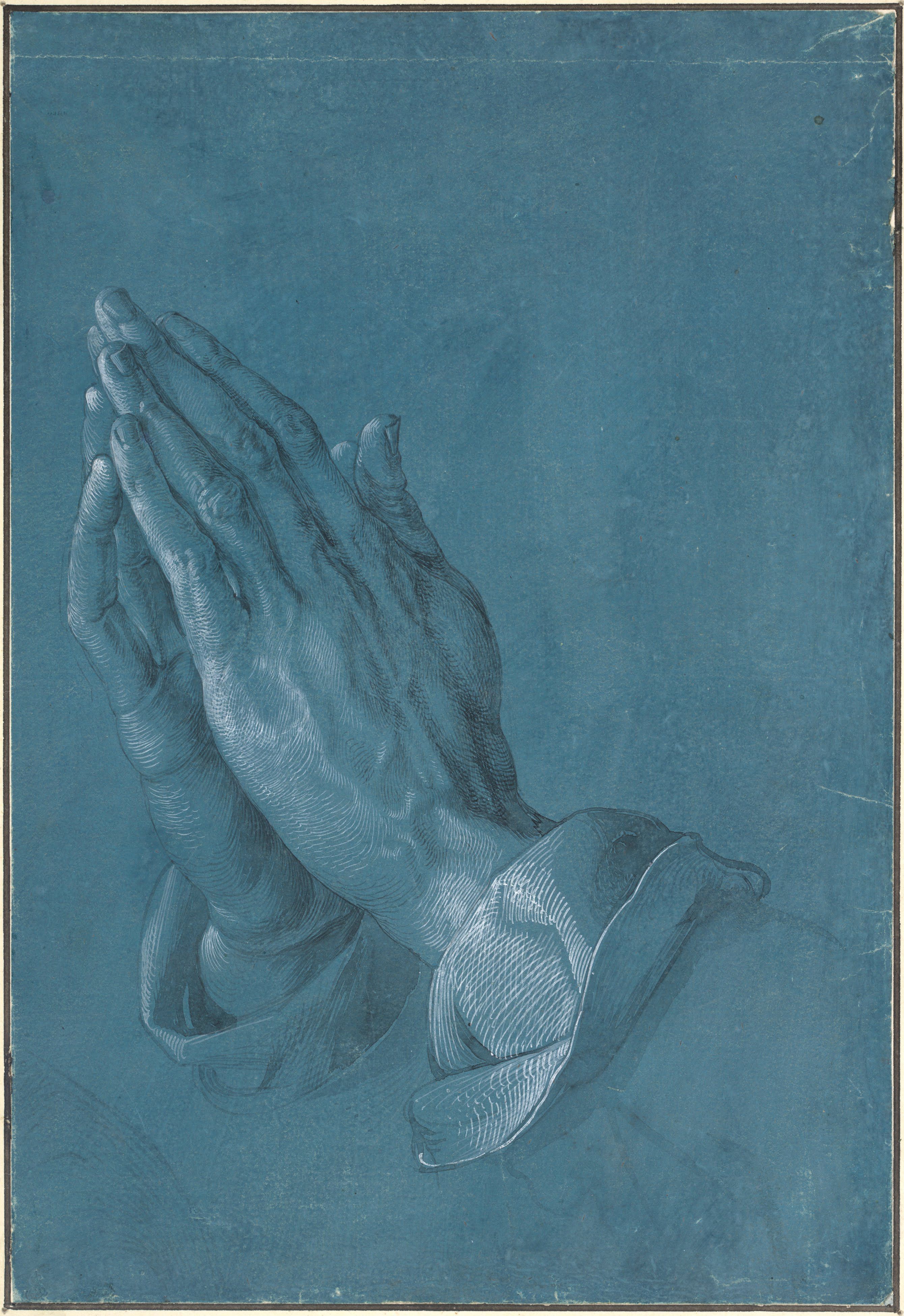 Albrecht Dürer: Betende Hände (um 1508), Pinselzeichnung.