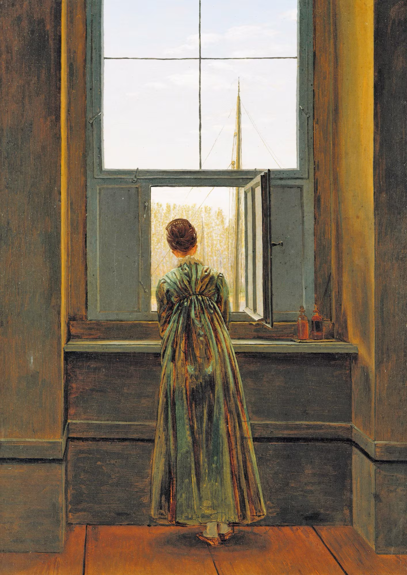 Caspar David Friedrich: Frau am Fenster (um 1822), Alte Nationalgalerie Berlin
